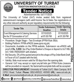 University or Turbat Tender Notice